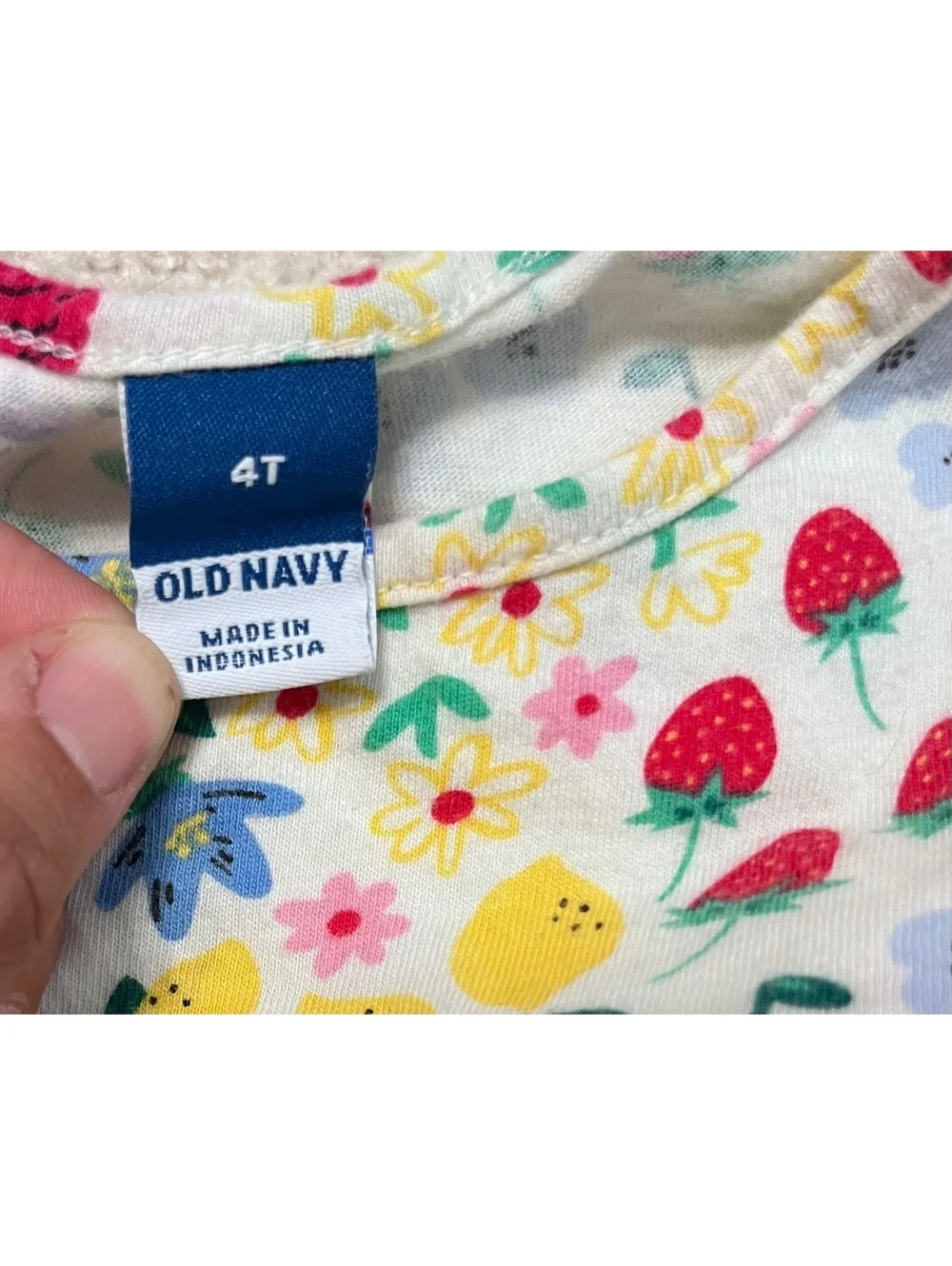 Old Navy Toddler Girl Floral Strawberry Pocket Dress Summer Cottagecore Size 4T